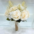 thumbnail image 3 of Ramos de novia artificiales, ramo de novia con cinta blanco-1, 3 of 7
