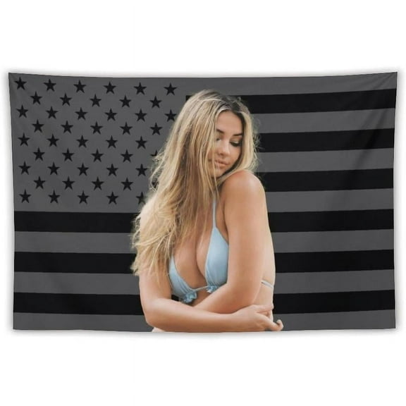 YKHJSDMZ Madelyn Star Cline Tapestry Pink American Flag Wall Hanging College Dorm Decor Room Poster For Bedroom Living Room Gifts