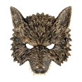 thumbnail image 2 of Máscara de lobo para disfraz de Halloween | Máscara de media cara para fiestas de disfraces | Máscara de espuma para cosplay, ideal para actuaciones en escenarios, festivales y fiestas de disfraces, 2 of 6