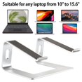 thumbnail image 4 of AMERTEER Desk Laptop Stand Aluminum Computer Riser Ergonomic Collapsible Laptop Holder for Desk Compatible with 10 to 15.6 Inches Notebook Computer, 4 of 7