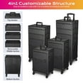 thumbnail image 3 of Byootique 4in1 Rolling Makeup Case Cosmetic Train Case Organizer Storage Artist, 3 of 12