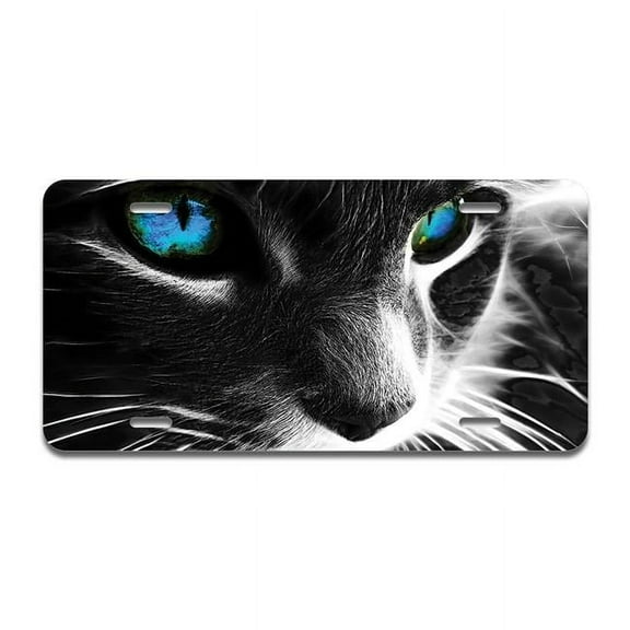 Cat Aluminum License Plate