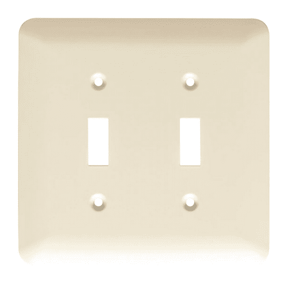 Brainerd W10246-LAL Stamped Light Almond Double Switch Cover Plate