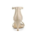 thumbnail image 4 of Unique Bargains Women's Solid Color Open Toe Stiletto Heeled Ankle Strap Sandals, 4 of 7