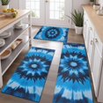 thumbnail image 2 of Blue Tie Dye Spiral Pattern Kitchen Rugs Sets Of 3,Kitchen Runner Rugs Non Skid Washable,Decorative Kitchen Floor Mats for Kitchen,Sink,Laundry,17"x30"+ 17"x47" + 17"x59", 2 of 6