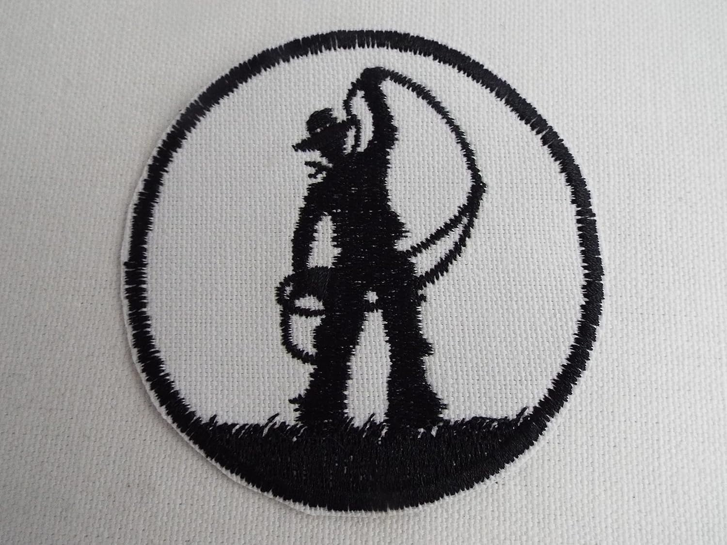 Western Lariat Roping Silhouette Embroidered Iron On Patch