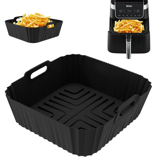 Doublure en Silicone pour Friteuse à Air Chaud Ninja Air Fryer Pro TG AF181C, Doublures Réutilisables pour Friteuse à Air Accessoires pour Panier de Friteuse à Air Ninja, COSORI Friteuse à Air 4,7 L/5,5 L/6,4 L