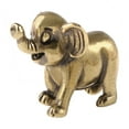 thumbnail image 2 of WORGEOUS Tiny Elephant Figurine Brass Golden 1Pcs Desktop Decor, 2 of 6