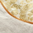 thumbnail image 2 of MYG Round Tablecloth - 60 Inch Round Stain and Wrinkle Resistant Washable Polyester Table Cover for Dining Table, Buffet Parties and Wedding, Gold, 2 of 6