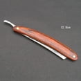 thumbnail image 5 of Navajas de afeitar de acero con borde plegable Vintage de Metal, cuchillo de afeitar, afeitadora de bigote con mango de madera para salón de peluquería, 5 of 5