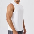 thumbnail image 4 of Cmfcve Men's Summer Tank Top Elastic Breathable Muscle Tank Top Crew Neck Sleeveless Under Vest, 4 of 8