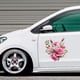thumbnail image 5 of CaiYueKe Waterproof Vinyl Car Stickers Decorative Floral Rose Design Auto Exterior Body Decals for Vehicle Window Bumper Laptop Wall Tile Bathroom Home Decor Removable Adhesive Art Sticker, 5 of 7