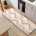 thumbnail image 5 of Pink Gold Wave Marble Pattern Kitchen Rug Mat,Kitchen Runner Rugs Non Skid Washable,Decorative Kitchen Floor Mats for Kitchen,Sink,Laundry,17"x47.2", 5 of 7