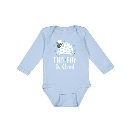 

Inktastic 1st Birthday Baby Boy Lamb Gift Baby Boy Long Sleeve Bodysuit
