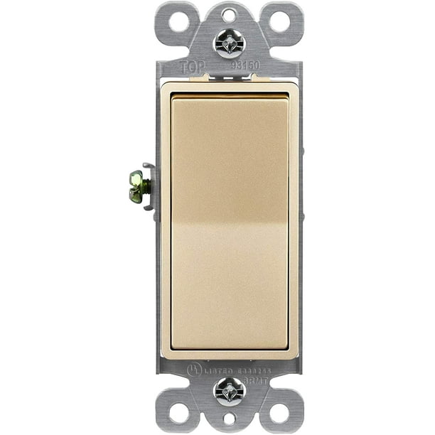 ENERLITES 3Way Decorator Paddle Light Switch, Gloss Finish, Single