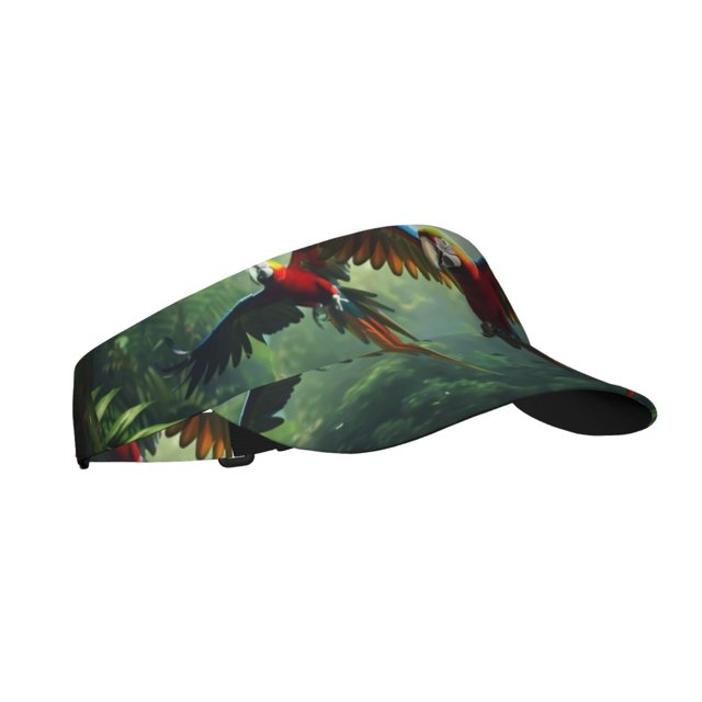 Fotbe Flying Parrots In Jungle Visera Deportiva con Diseño, Gorra Abierta Ajustable de Algodón para Mujer y Hombre