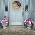 thumbnail image 4 of Pedty American Patriot July 4th Wreath,Wreath for Front Door,Welcome Independence Day Home Decoration Door Wall Decor Hanging Sign,Independence Day Hanging Decoration, 4 of 8