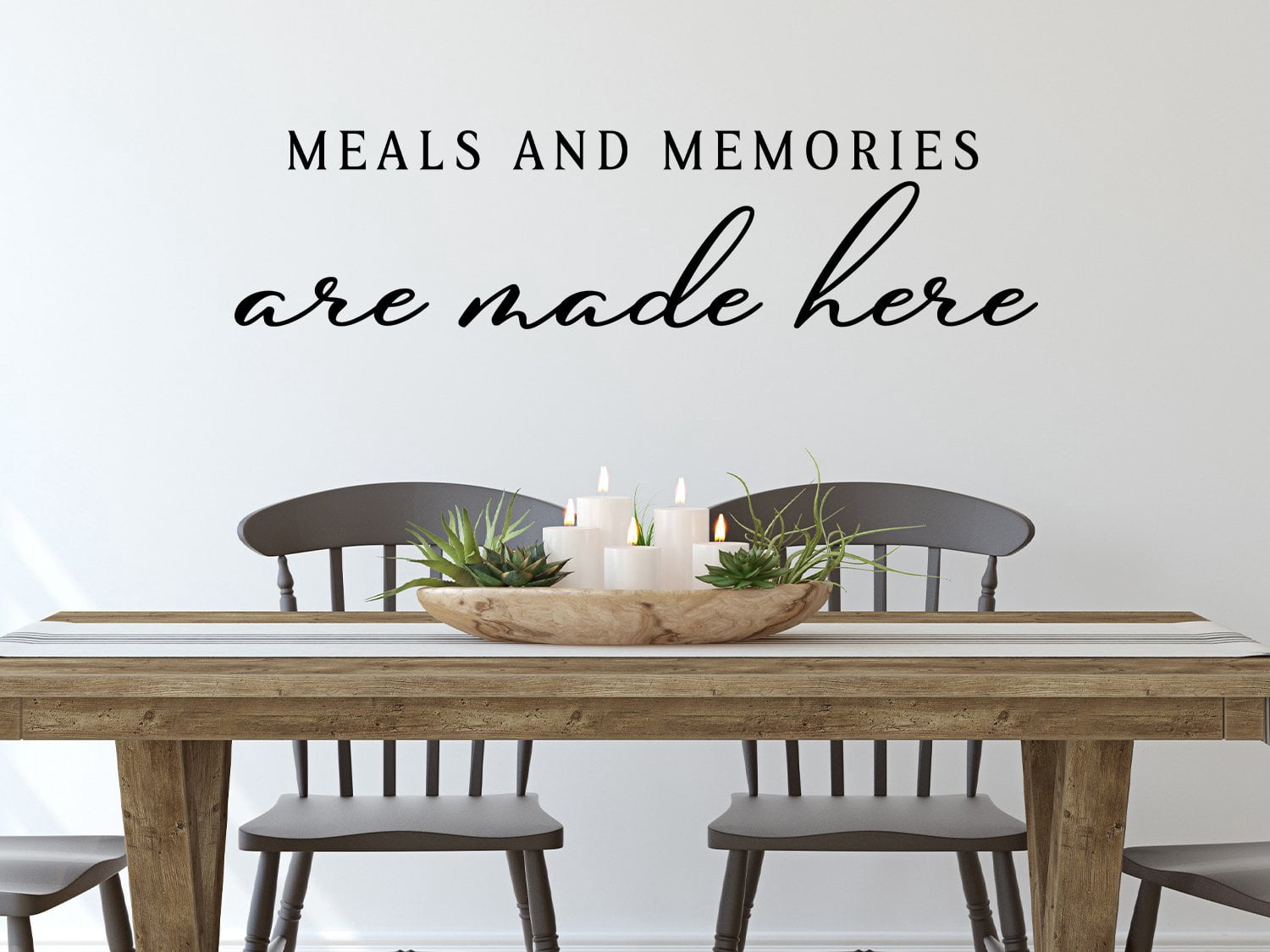 Meals And Memories Are Made Here Script Kitchen Wall Decal Walmart Com