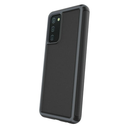 onn. Slim Rugged Phone Case for Samsung Galaxy A03s - Black/Gray