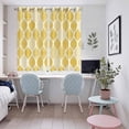 thumbnail image 4 of Yellow Geometric Kitchen Curtains Window Panels, Morocco Modern Abstract Plaid Art Insulated Window Treatment Curtain, Grommet Curtains for Bedroom/Living Room/Bathroom, 2 Piece 52"Wx72"L, 4 of 8