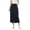 Dark Blue, variant on Bxsruta Womens Long Skirt Cotton Linen Midi Skirts Casual Flowy Skirt with Pockets and Elastic Waist