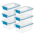 thumbnail image 1 of Sterilite 7.5 Quart Clear Plastic Storage Box with Latching Lids, (6 Pack), 1 of 11