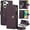 Dark purple, variant on Case for iPhone Air 6.5" RFID Blocking Protective Purse Case With Card Slots Holder Kickstand Wrist Strap Lanyard Zipper 3-card  Flip Wallet Case,Beige,For iPhone Air