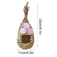 thumbnail image 7 of PRETXORVE Bird Feeder, Grass Woven Outdoor Courtyard Nests Home Decoration Bird Cage Gardening Bird Cage Bird Feeder, 7 of 7