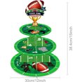 thumbnail image 4 of 2 Set 3-Tier Football Rugby Cardboard Cupcake Stand Party Decorations Cupcake Stand Dessert Holder Stand for Kids Boys Bbay Shower Sport Rugby Theme Birthday Party Supplies, 4 of 4