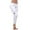White, variant on ZKCCNUK Pants for Women Workout Out Leggings Stretch Waist Button Pocket Yoga Gym Cropped Trousers X-4XL