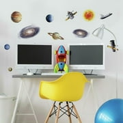 RoomMates Solar System Space Travel Peel and Stick Wall Decals, Multicolored,11.25 inch x 6.25 inch