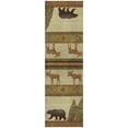 thumbnail image 2 of Addison Rugs Dream Shag Premium Machine Washable Transitional Bear/moose Cutouts Brown Runner Rug, 2'3" x 7'6", 2 of 8