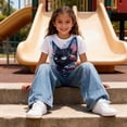 thumbnail image 3 of Lanbubble Girls Short Sleeve Graphic T-Shirt Fashion Cat Tee, Sizes 7-12, 3 of 6