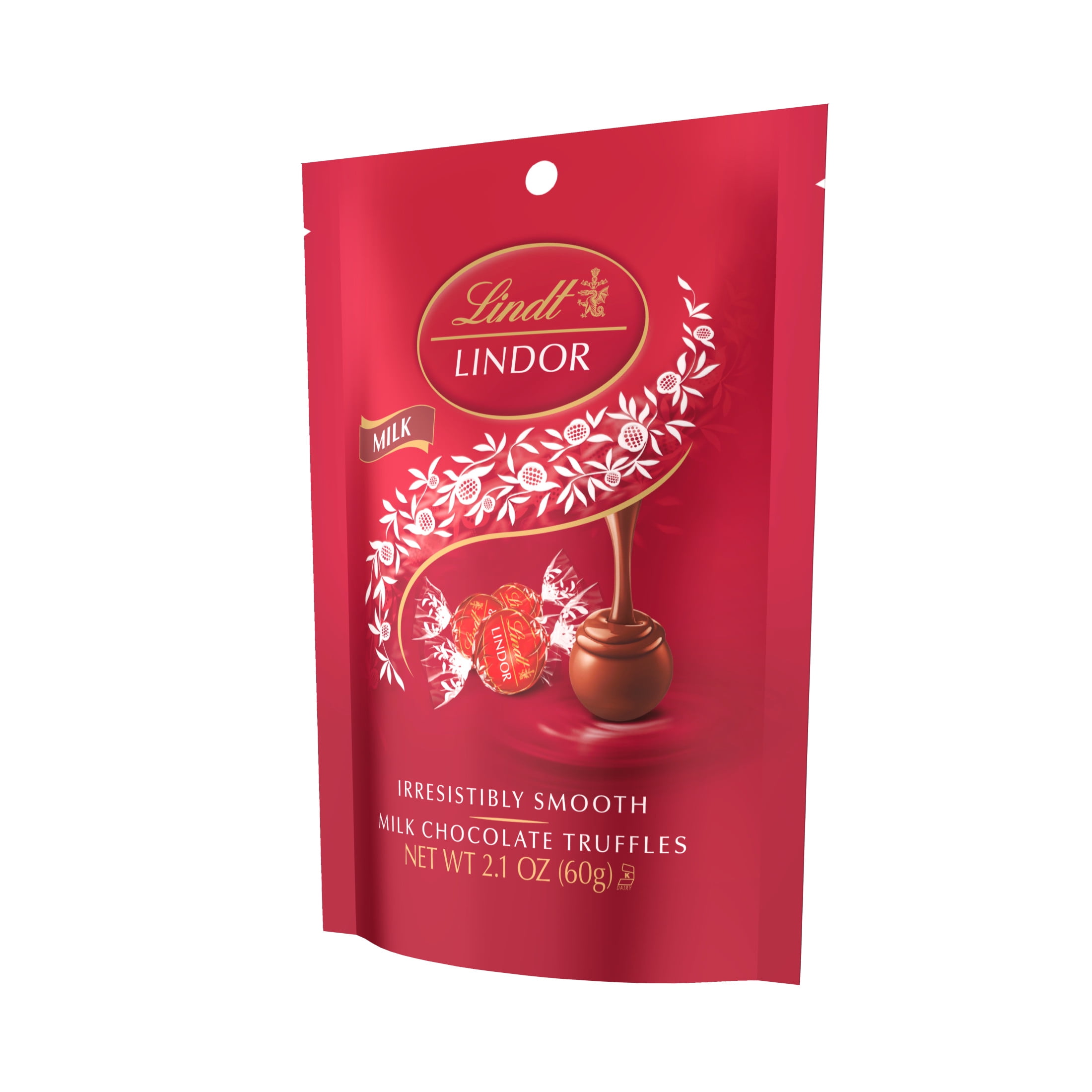 Lindt LINDOR Milk Chocolate Candy Truffles, 2.1 oz. Bag - Walmart.com
