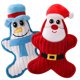 thumbnail image 1 of 2 piezas de juguete navideño para perros, muñeco de nieve creativo de Papá Noel, juguete para la dentición del perro, juguete chirriante para perros, 1 of 8