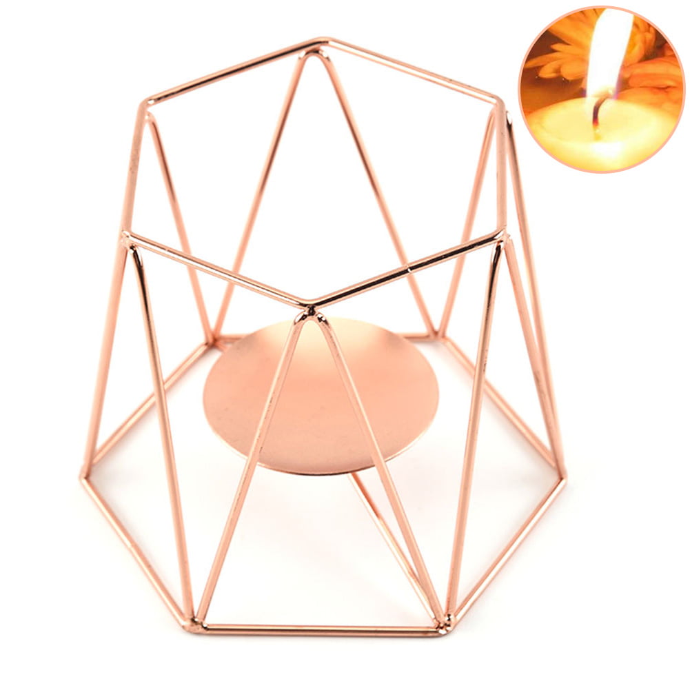 Iron Candle Holders Geometric Oil Lamp Nordic Style Home Decoration Metal Crafts 