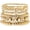 X-Gold Cross Bead Set, variant on Women's Bohemian Style Stackable Gold-Plated Beaded Elastic Bracelet, Elastic Stackable Friendship Bracelet Set, Bohemian Style Jewelry