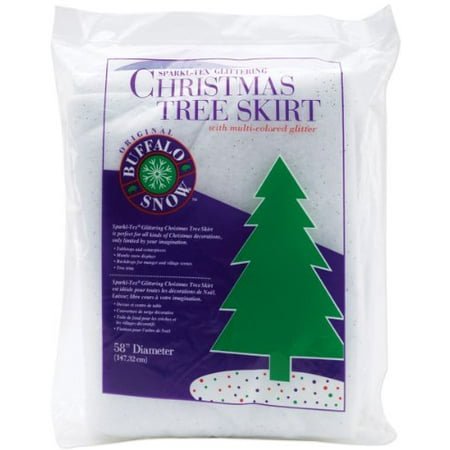 Buffalo Batt Sparkle Tree Skirt 58"