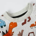 thumbnail image 3 of Boys and Toddler Cotton Crewneck Sweatshirts Dinosaur Cartoon Outerwear 3T (190), 3 of 5