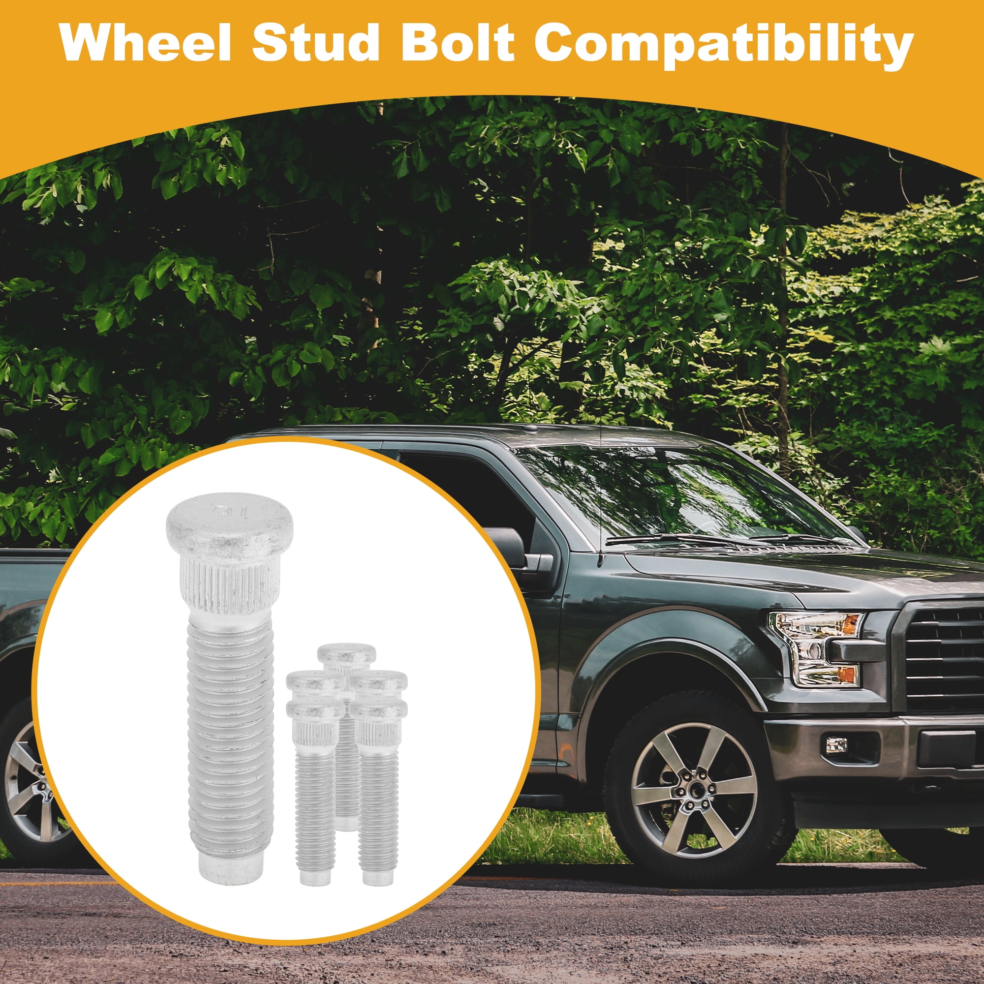Unique Bargains M14x2.0 Wheel Lug Stud for Ford F150 2001-2014 Front Rear Bolt Set