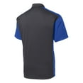 thumbnail image 6 of Yellow Rooster Mens Colorblock Micropique Sport-Wick Polo Iron Grey/ True Royal 4XL, 6 of 8