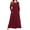 Wine Red, variant on TARAINYA Plus Size Women Long Sleeve Maxi Dress Casual Dresses with Pockets