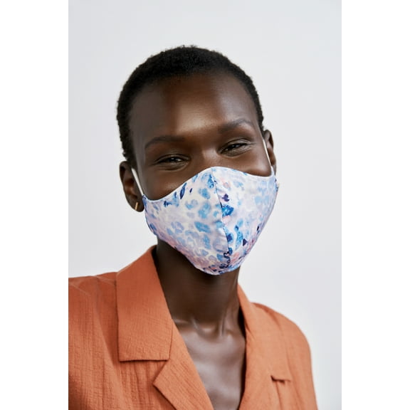 Impower By Prabal Gurung Reversible Face Mask, Purple Animal Print