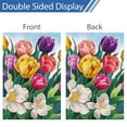 thumbnail image 6 of VOCHIC Spring Floral Garden Flag 12x18 Double Sided Vertical Burlap, Floral Flower Welcome Garden Yard House Flags for Seasonal Outside Outdoor Spring Summer Decoration (ONLY FLAG), 6 of 7
