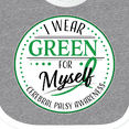 thumbnail image 4 of Inktastic I Wear Green for Myself- Cerebral Palsy Awareness Boys or Girls Baby Bib, 4 of 4