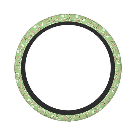 Balery Steering Wheel Covers Cute Frog2 Elastic Skidproof Steering Wheel Protective Cover Case Fit Universal Auto Accessories Decor