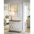 thumbnail image 2 of Cape Craftsmen Pine Hall Table with Antique White Lattice Design, 2 of 3