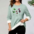 thumbnail image 2 of JIKNTTR Christmas Sweatshirts For Women Winter Warm Long Sleeve Shirt Pullover Top Soft Crewneck Thermal Pullover Stretch Base Layer Shirts, 2 of 5