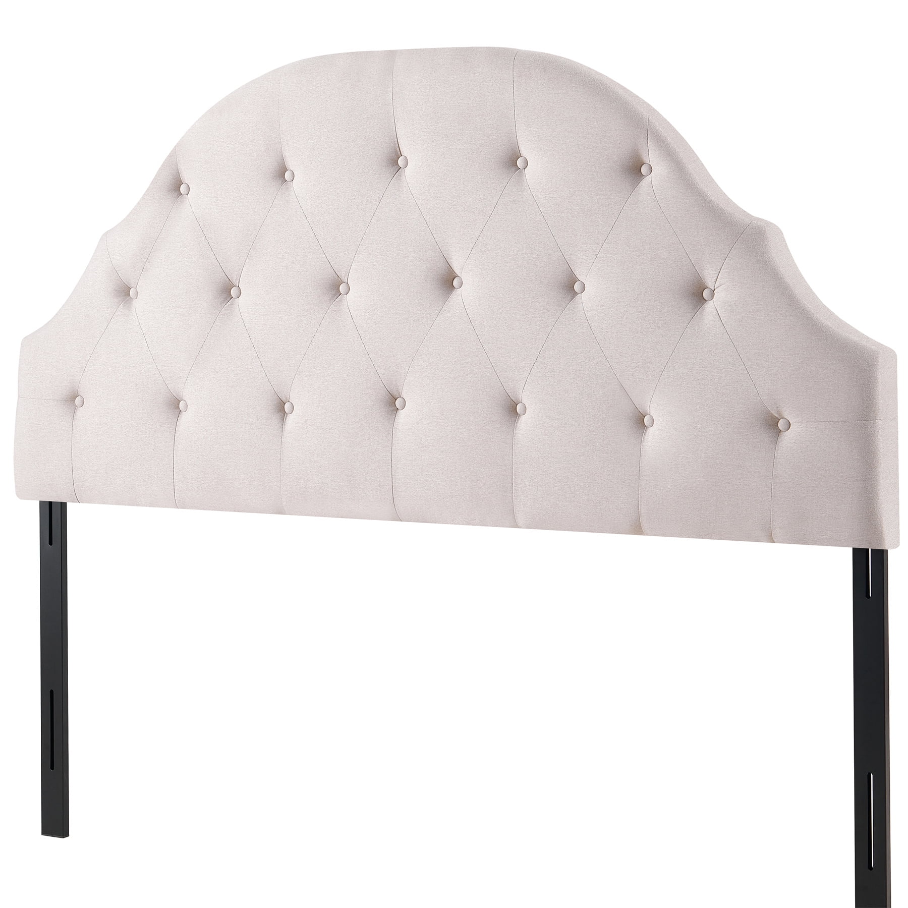 Beige Classic Arched Tufted Headboard, King