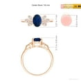 thumbnail image 4 of ANGARA Natural Vintage Style Oval Blue Sapphire Ring with Diamond Accents in 14K Rose Gold for Women (Size-7x5mm) | September Birthstone, Anniversary, Jewelry Gift for Women | Natural Sapphire Ring, 4 of 8